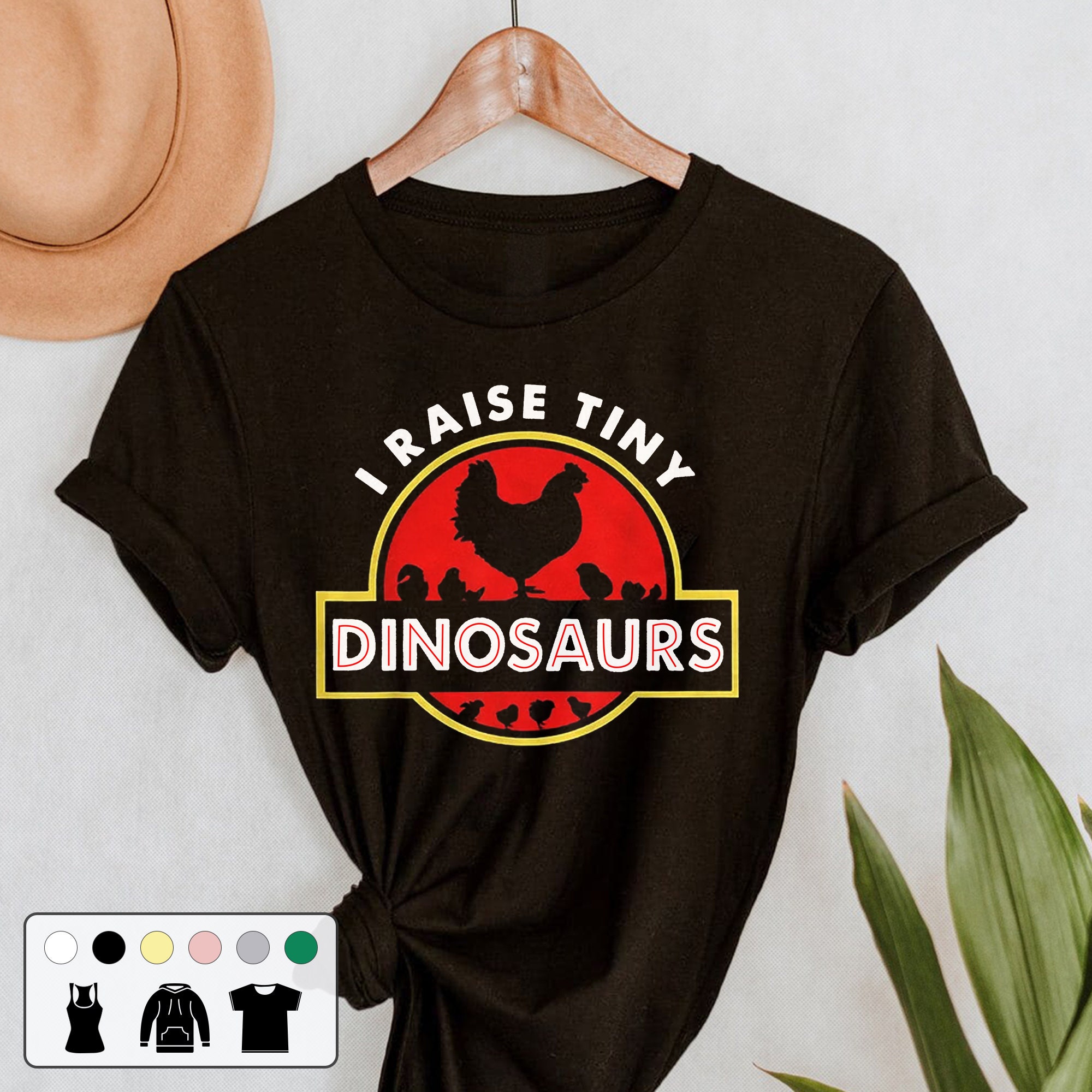 I Raise Tiny Dinosaurs Chicken Lover Farmer Mamasaurus Vintage Unisex T-Shirt