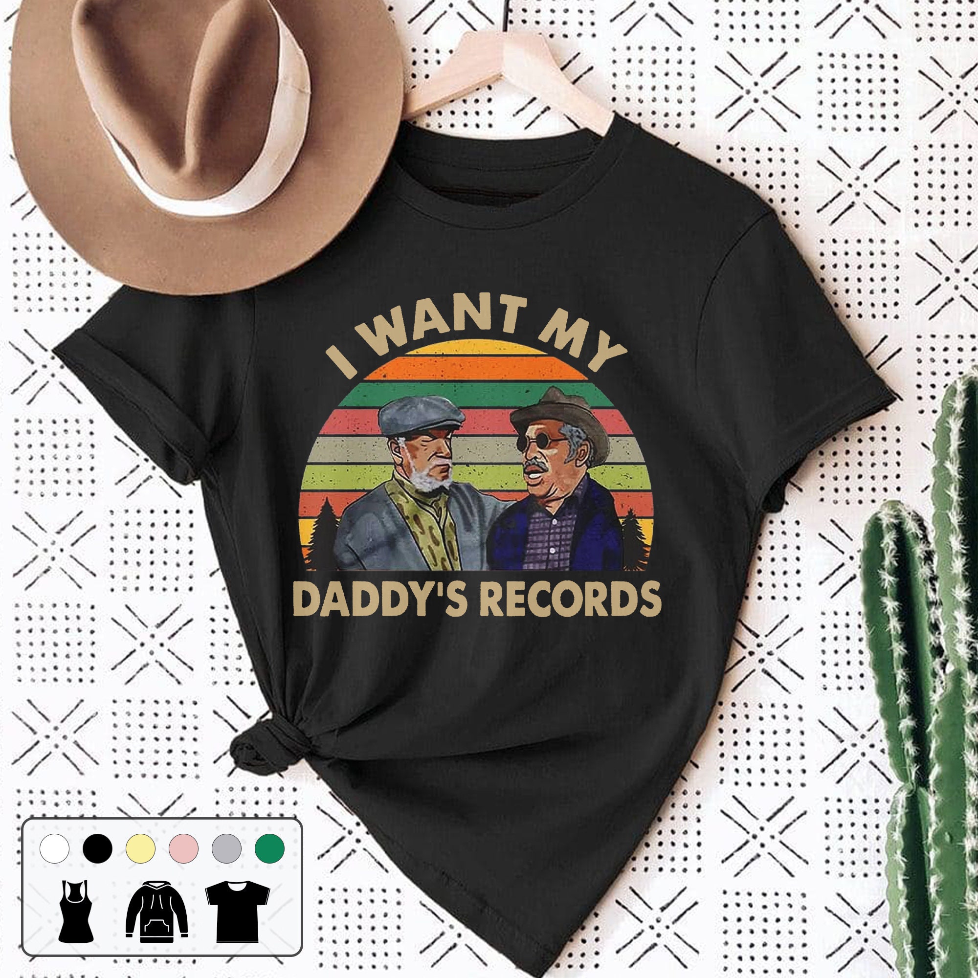 I Want My Daddy's Records 70s Vintage Retro Unisex T-Shirt