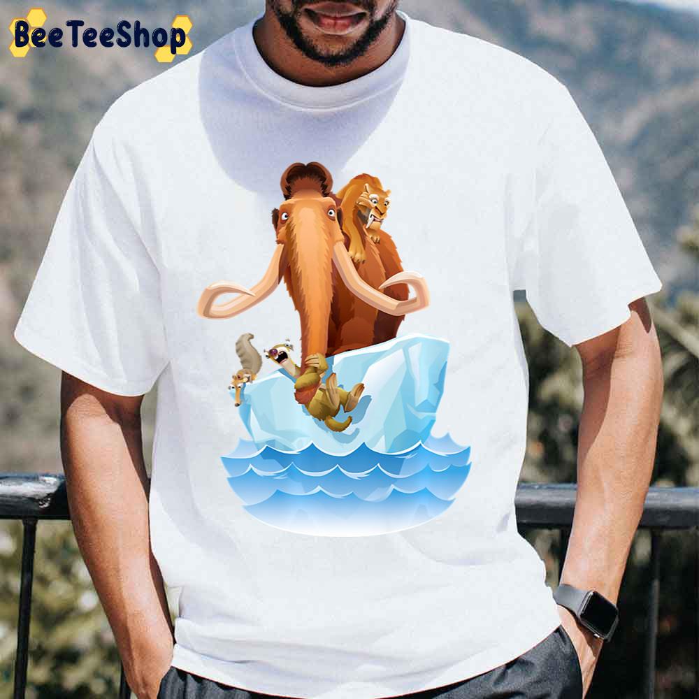 Ice Age Manfred Diego Sid And Scrat On Iceberg The Ice Age Adventures Of Buck Wild Movie Unisex T-Shirt