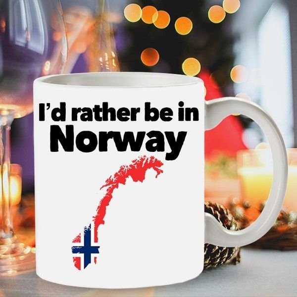 I’d Rather Be In Norway Premium Sublime Ceramic Coffee Mug White