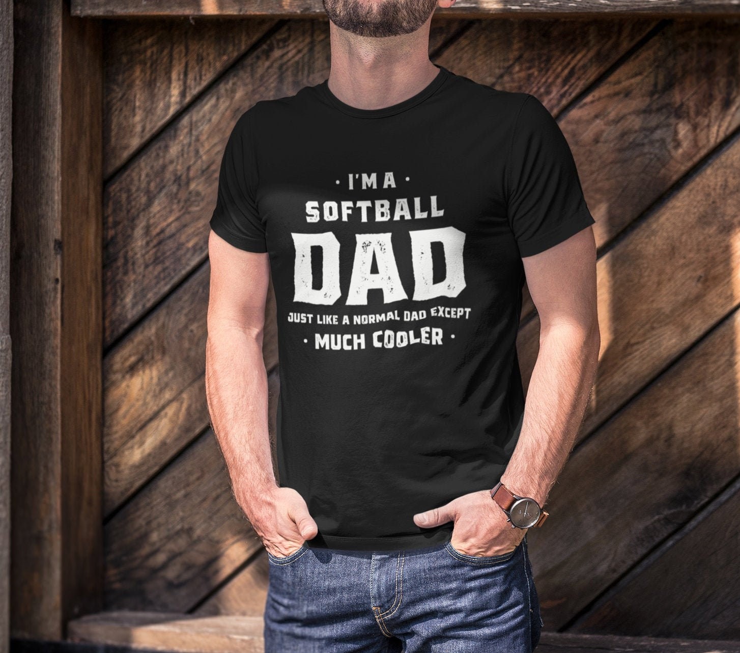 I’m A Softball Dad Just Like A Normal Dad Except Much Cooler Father’s Day Unisex T-Shirt