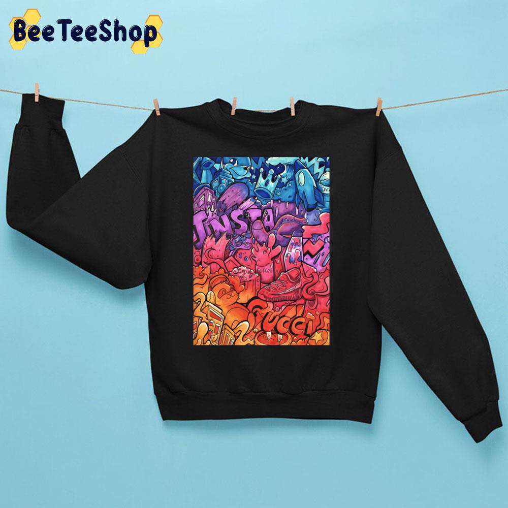 Instagram Copic Marker Doodle Art Unisex Sweatshirt