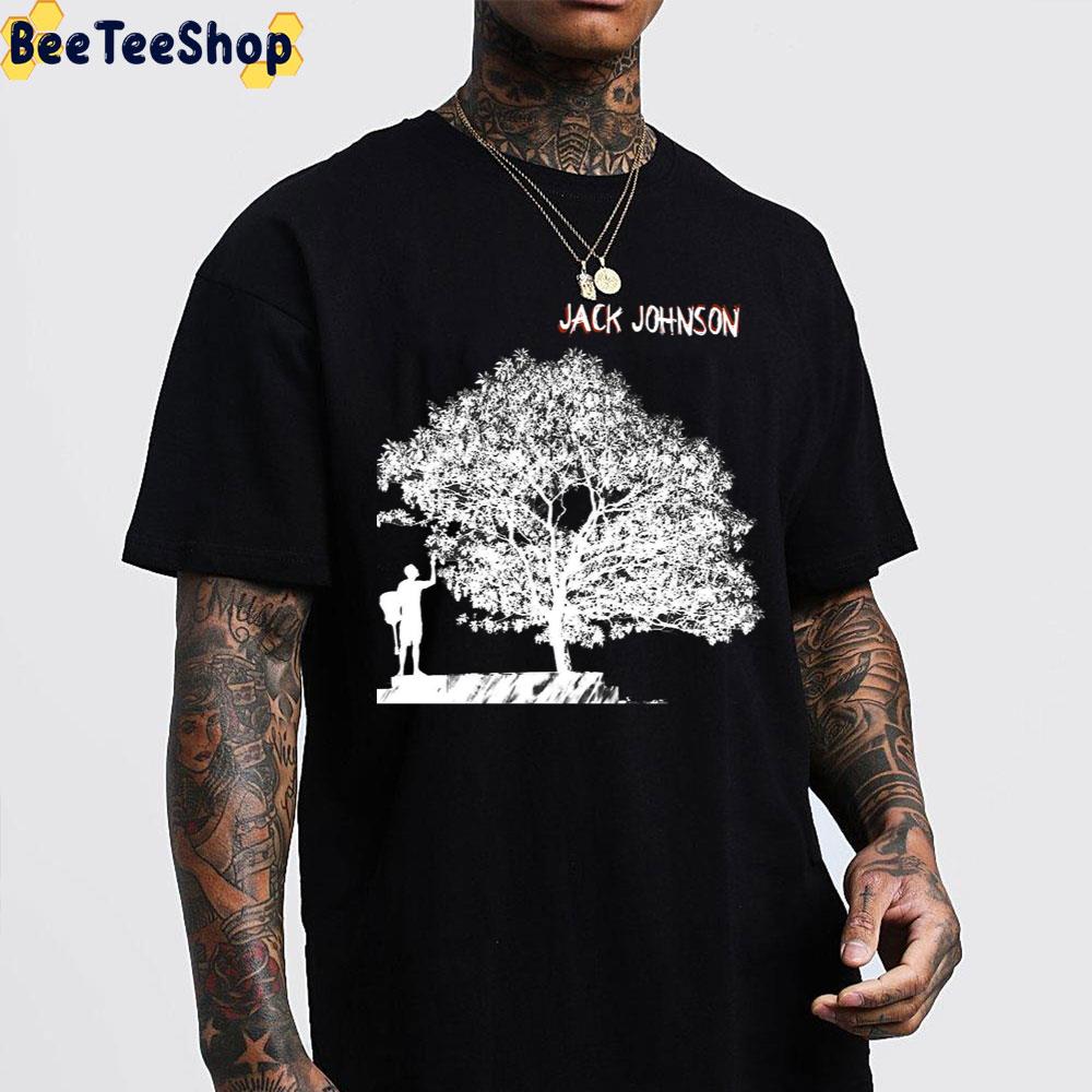 Jack Johnson And Tree White Art Unisex T-Shirt