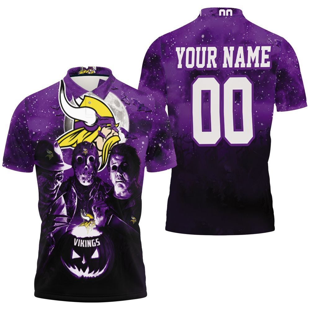 Jason Freddy Myers Minnesota Vikings Halloween All Over 3d Personalized Polo Shirt All Over Print Shirt 3d T-shirt