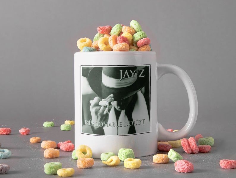 Jay Z Reasonable Doubt Album Vintage 1996 Mug Shawn Corey Carter Mug Greatest Mc Of All Time Premium Sublime Ceramic Coffee Mug White