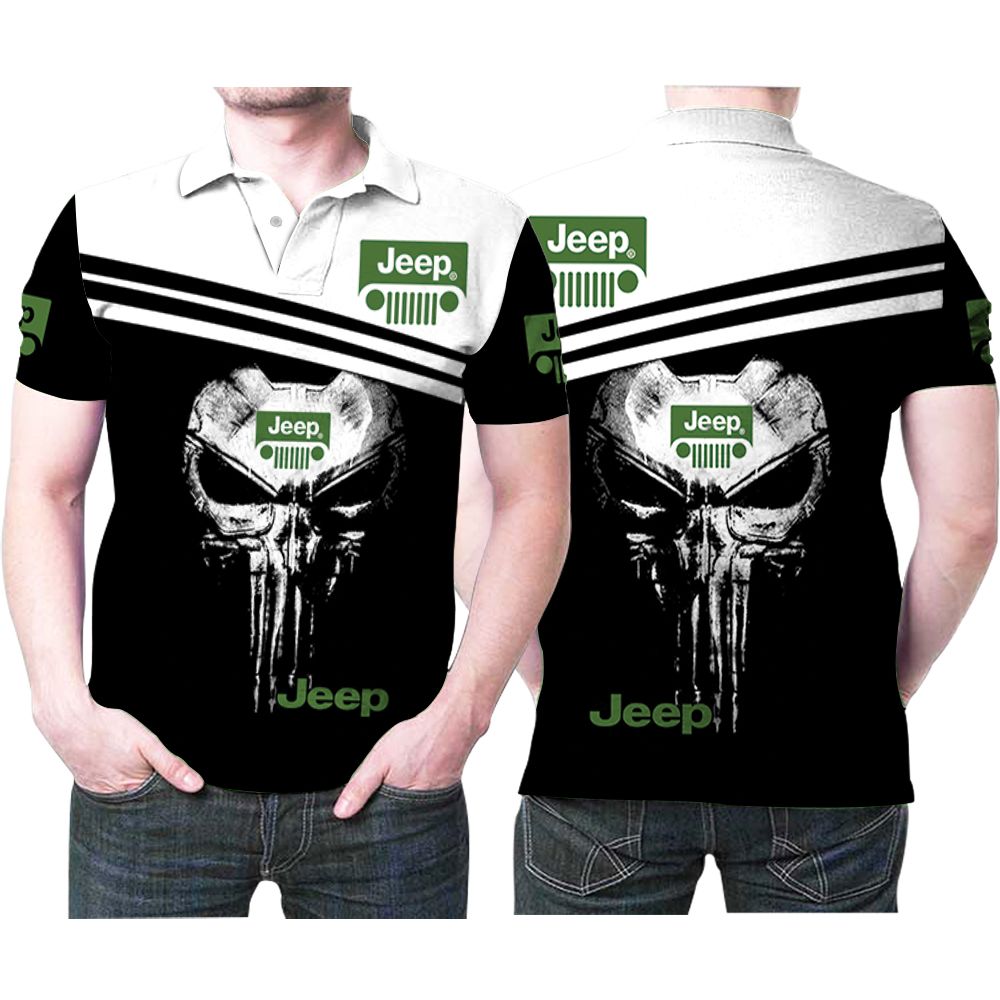 Jeep Punisher Car Gift For Jeep Motor Driver Racer Racing Driving Fans Jeep Motor Driver Racer Racing Driving Lovers Polo Shirt