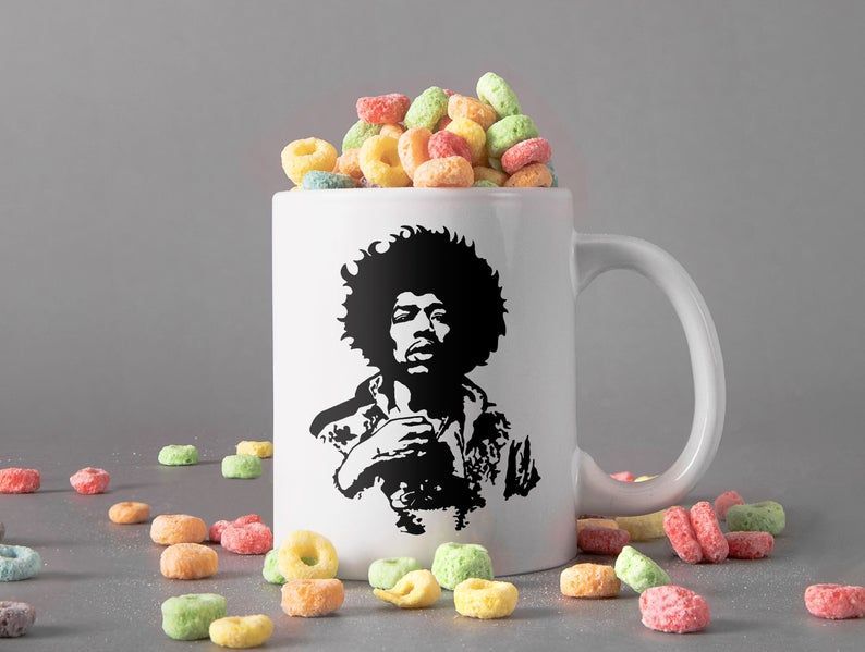 Jimi Hendrix African American Guitarist Mug James Marshall Jimi Hendrix Mug Rock N Roll Mug Premium Sublime Ceramic Coffee Mug White