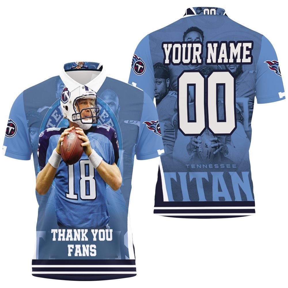 Josh Stewart 18 Tennessee Titans Super Bowl 2021 Afc South Champions Personalized Polo Shirt All Over Print Shirt 3d T-shirt
