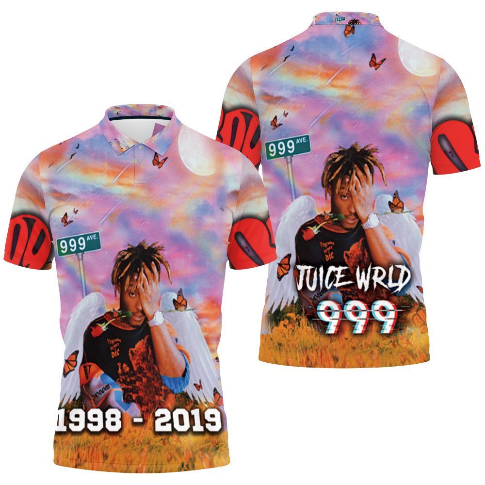 Juice Wrld 999 Ave Butterfly On Juice World Paradise 3d Polo Shirt Jersey All Over Print Shirt 3d T-shirt