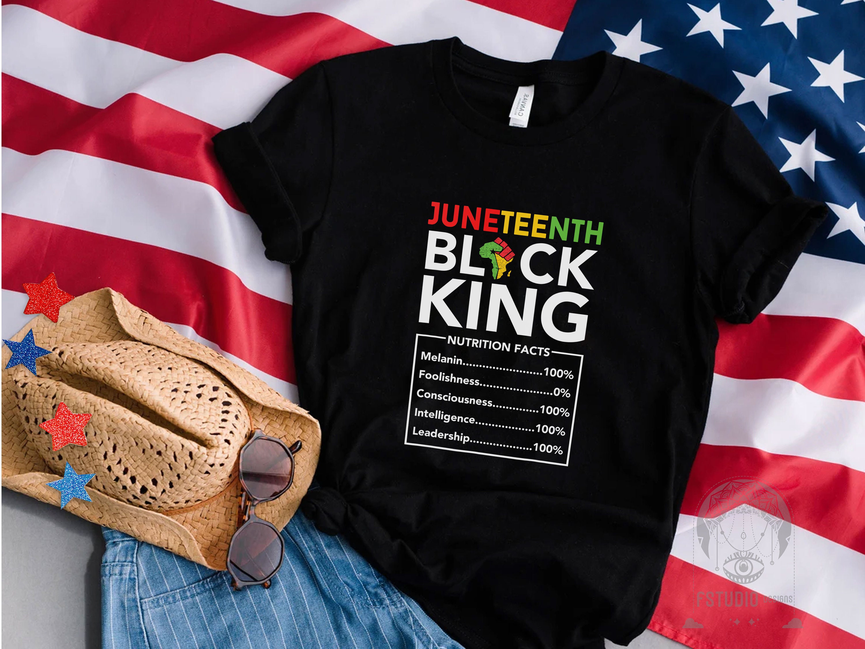 Juneteenth Black King Black History Unisex T-Shirt