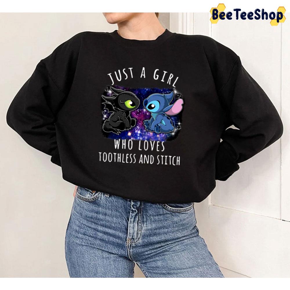 Just A Girl Who Loves Toothless And Stitch Unisex T-Shirt