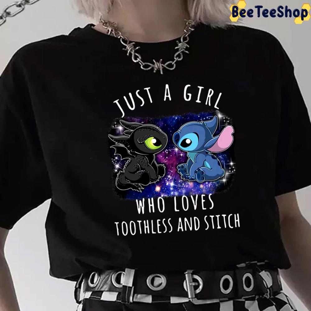 Just A Girl Who Loves Toothless And Stitch Unisex T-Shirt