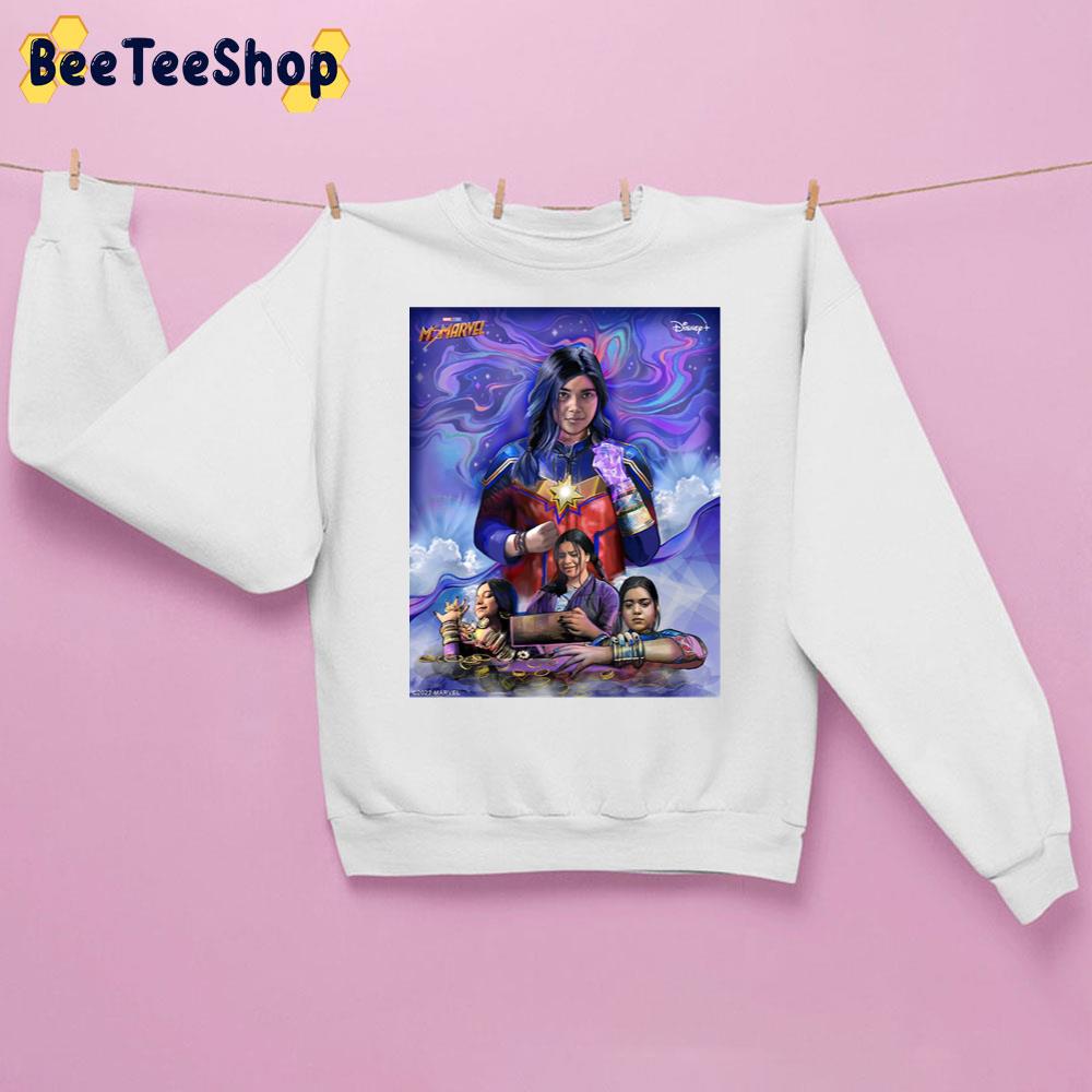 Kamala Star Fitted Ms Marvel Digital Art Unisex Sweatshirt