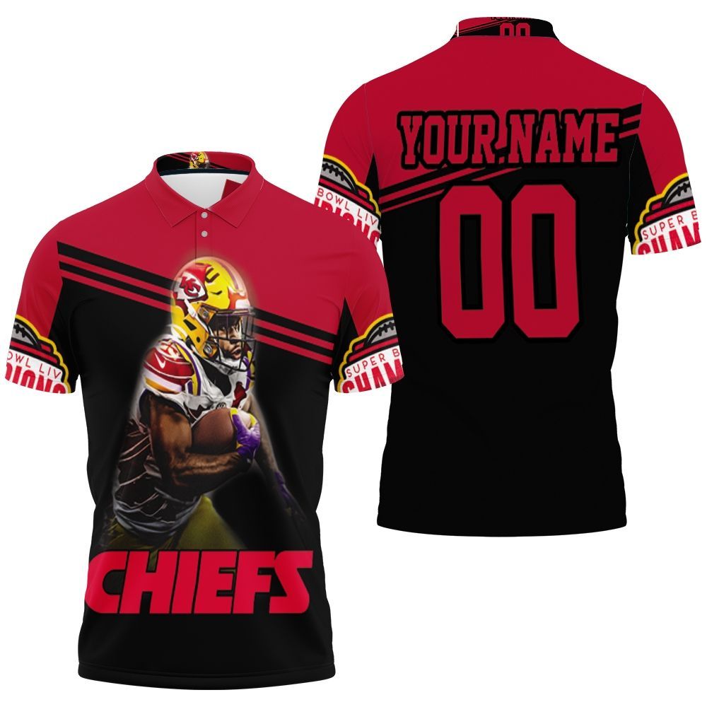 Kansas City Chiefs 26 Edwards Helaire Superbowl Champions Personalized Polo Shirt All Over Print Shirt 3d T-shirt