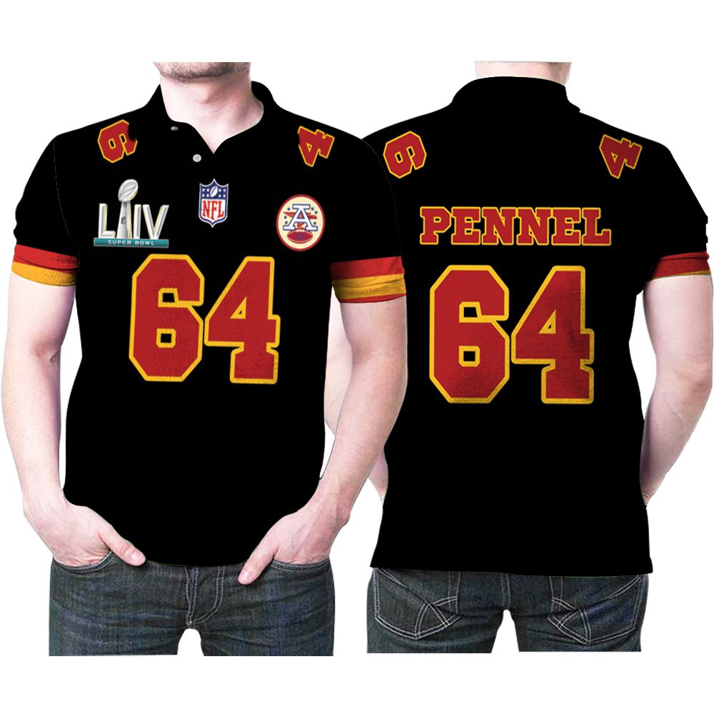 Kansas City Chiefs Mike Pennel 64 Super Bowl Red Game Jersey Style Gift For Chiefs Fans Pennel Lovers Polo Shirt All Over Print Shirt 3d T-shirt