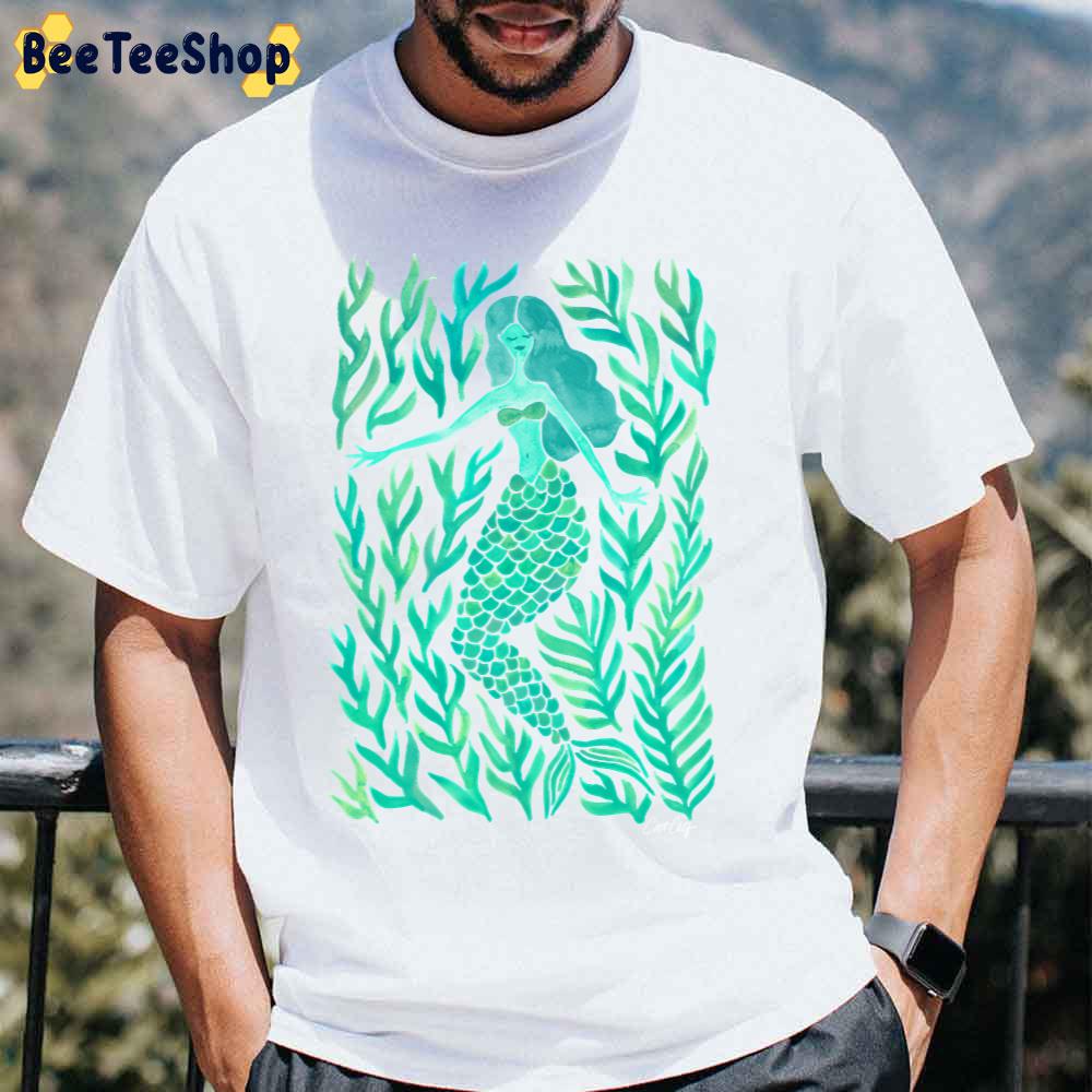 Kelp Forest Mermaid Mint Palette Unisex T-Shirt