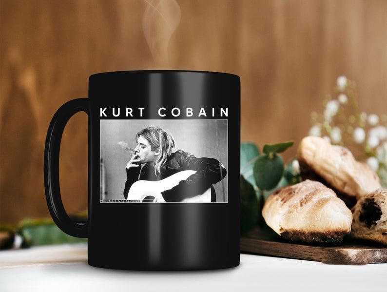 Kurt Cobain Nirvana Smoking Music Mug Hard Rock Mug Kurt Donald Cobain Mug Nirvana Rock Band Mug Premium Sublime Ceramic Coffee Mug Black