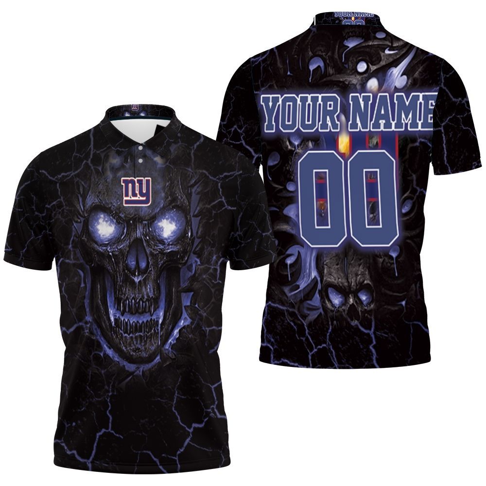Lava Skull New York Giants 3d Personalized Polo Shirt  All Over Print Shirt 3d T-shirt