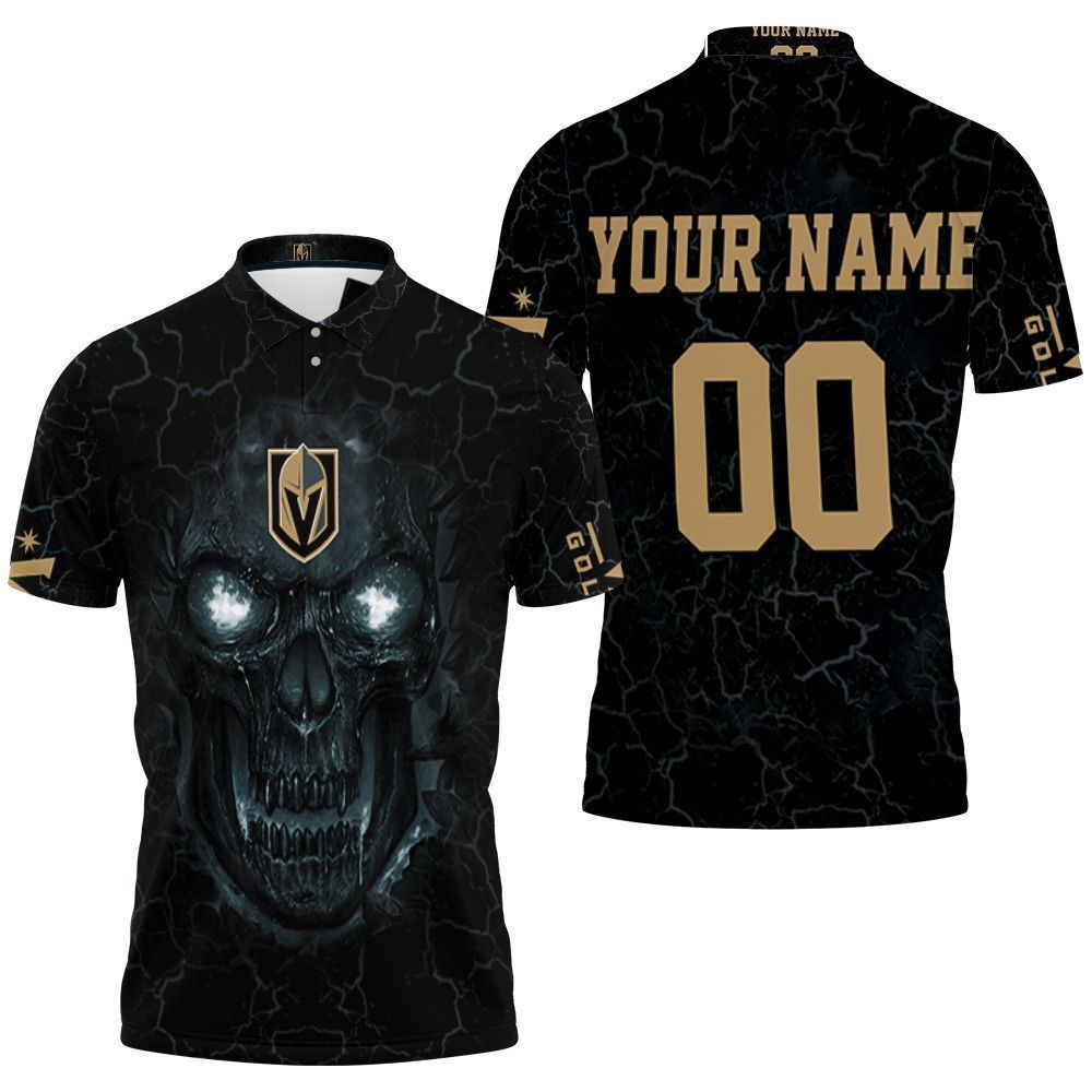 Lava Skull Vegas Golden Knights 3d Personalized Polo Shirt All Over Print Shirt 3d T-shirt