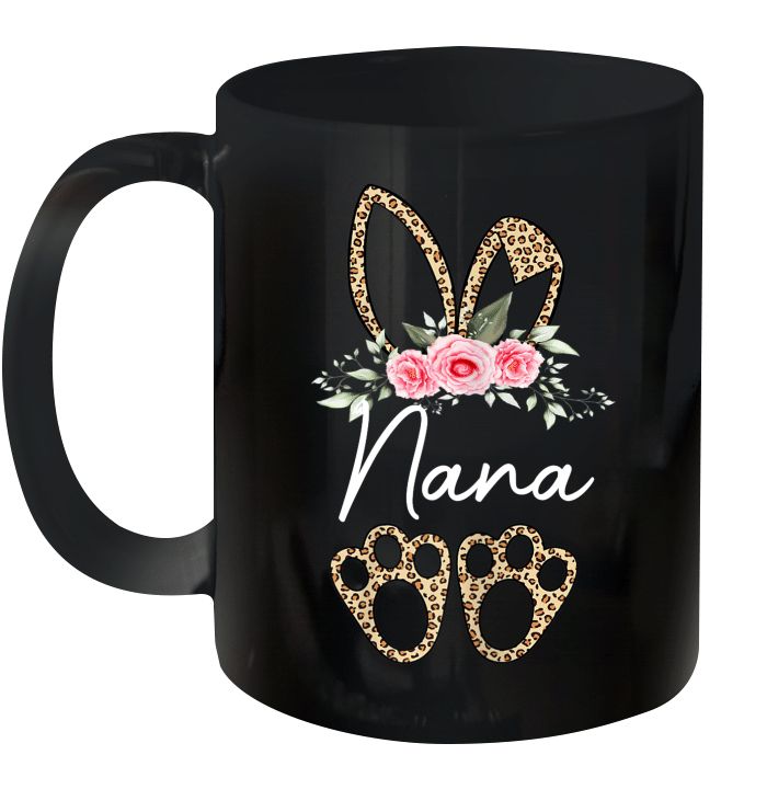 Leopard Bunny Premium Sublime Ceramic Coffee Mug Black