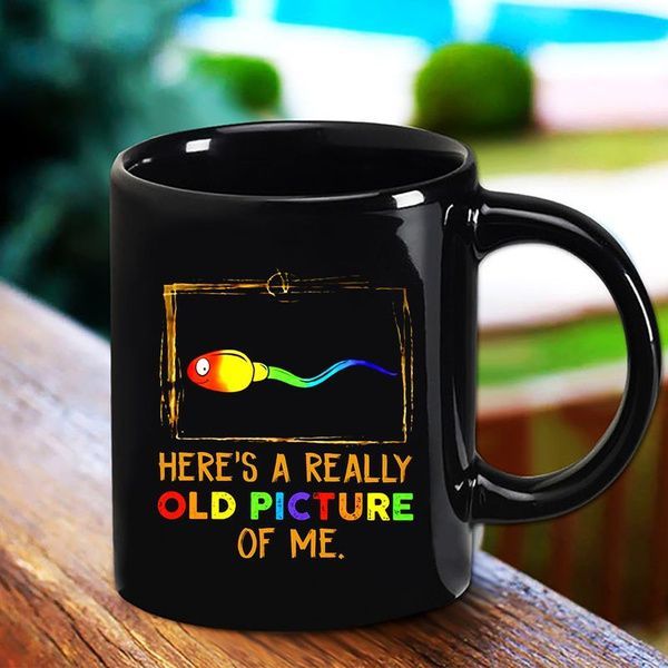 Lgbt Here’s A Really Old Picture Of Me Premium Sublime Ceramic Coffee Mug Black