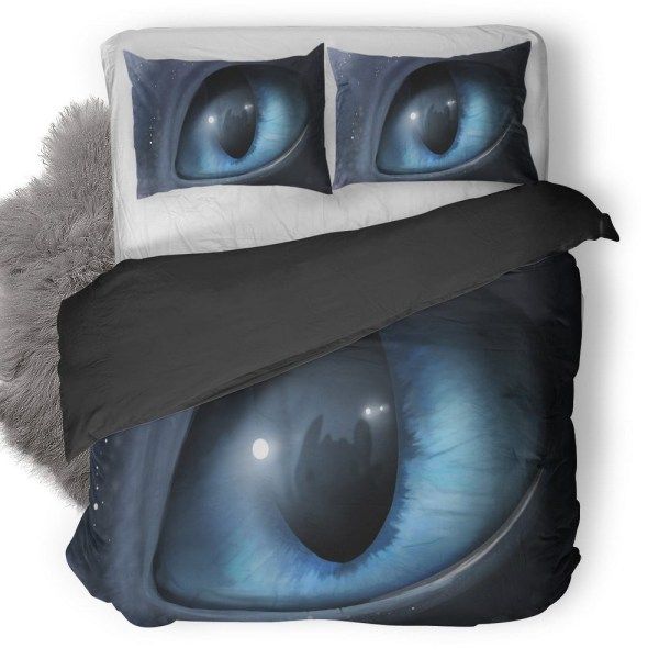 Light Fury Cloudy Eye How To Train Your Dragon Bedding Set