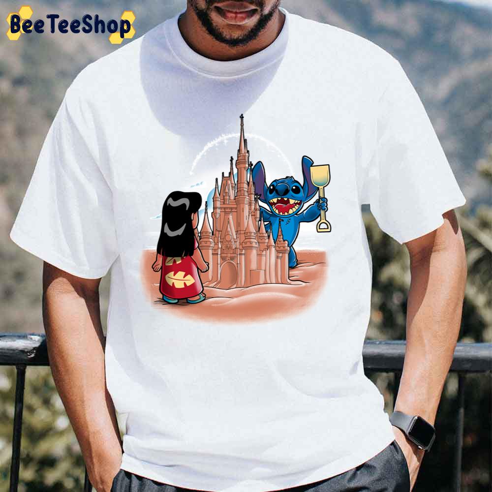 Lilo And Stitch Make Sandcastle Unisex T-Shirt