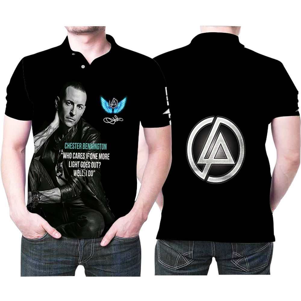 Linkin Park Chester Bennington Who Cares If One More Light Goes Out Memorial 3d Designed For Linkin Park Fan Polo Shirt
