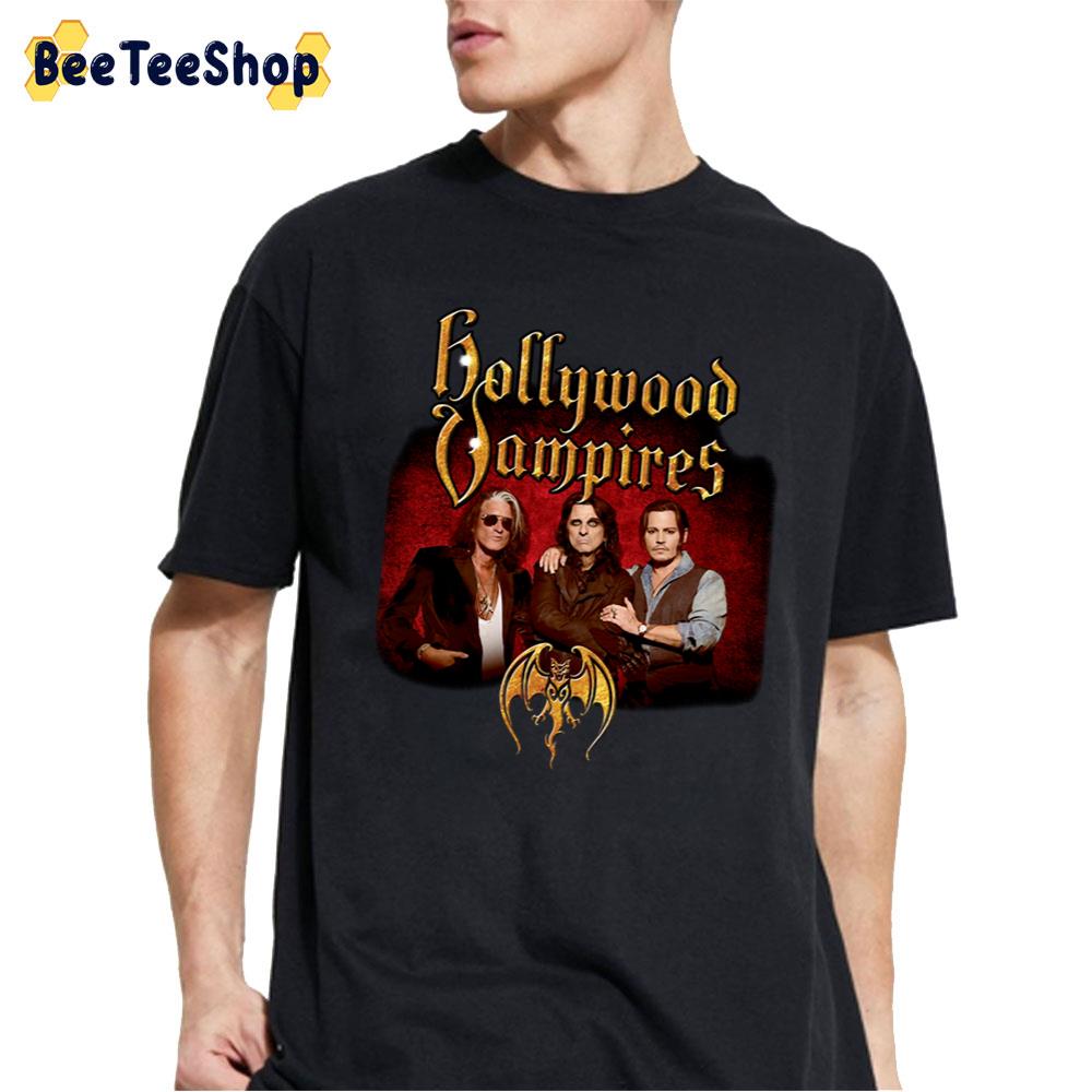 Logo And Members Hollywood Vampires Band Unisex T-Shirt