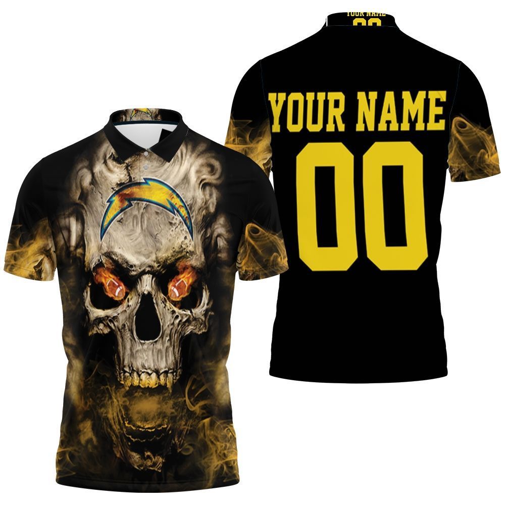 Los Angeles Chargers Skull Los Angeles Chargers 3d Personalized Polo Shirt All Over Print Shirt 3d T-shirt