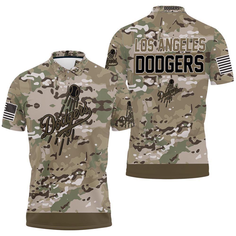 Los Angeles Dodgers Camouflage Veteran 3d Polo Shirt Jersey All Over Print Shirt 3d T-shirt