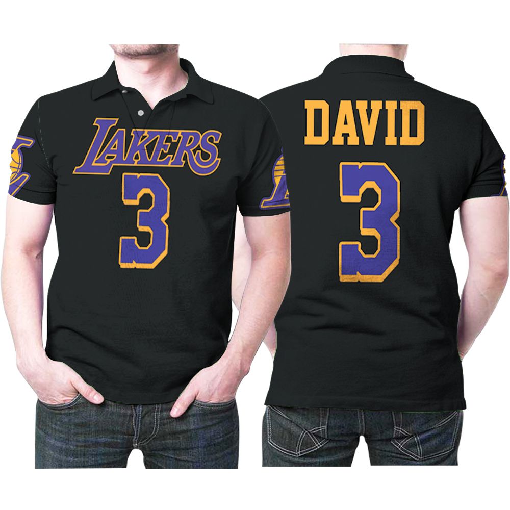 Los Angeles Lakers Anthony Davis Nba Basketball Team Earned Edition Black Jersey Style Gift For Lakers Fans Polo Shirt
