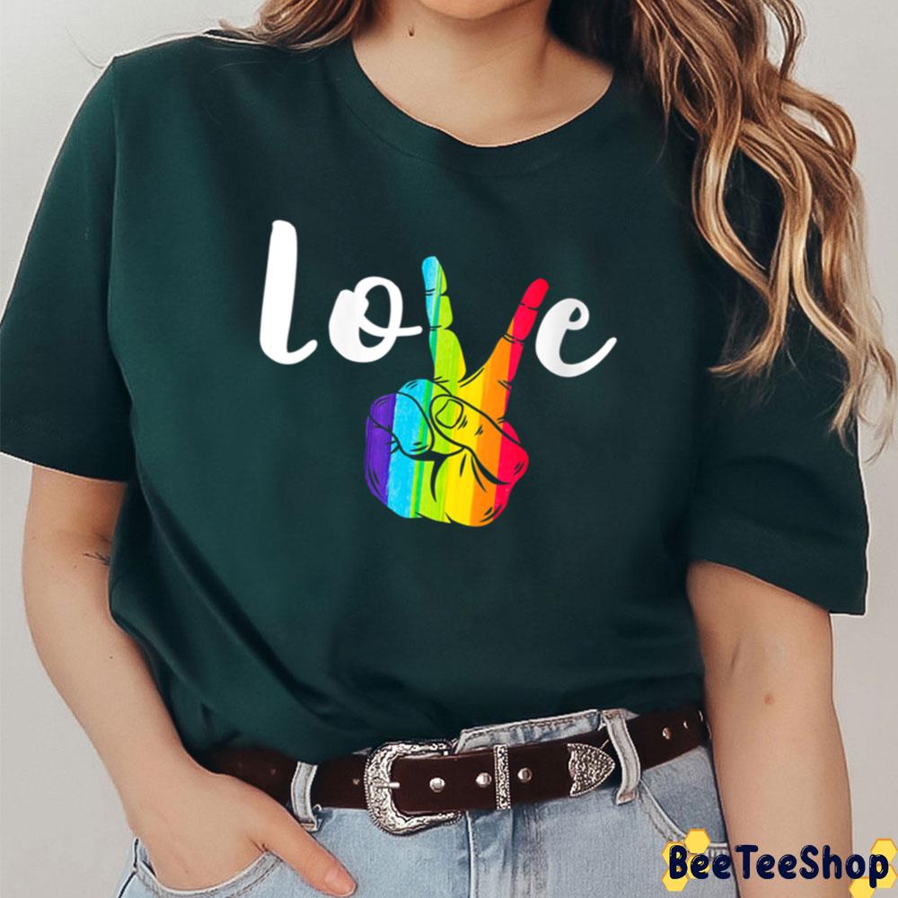 Love Hand Pride Allyship Pride Month Unisex T-Shirt