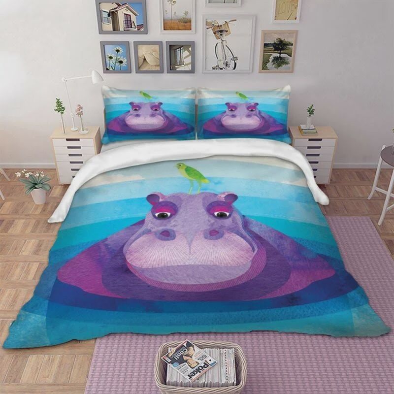 Lovely Hippo Bedding Set Set