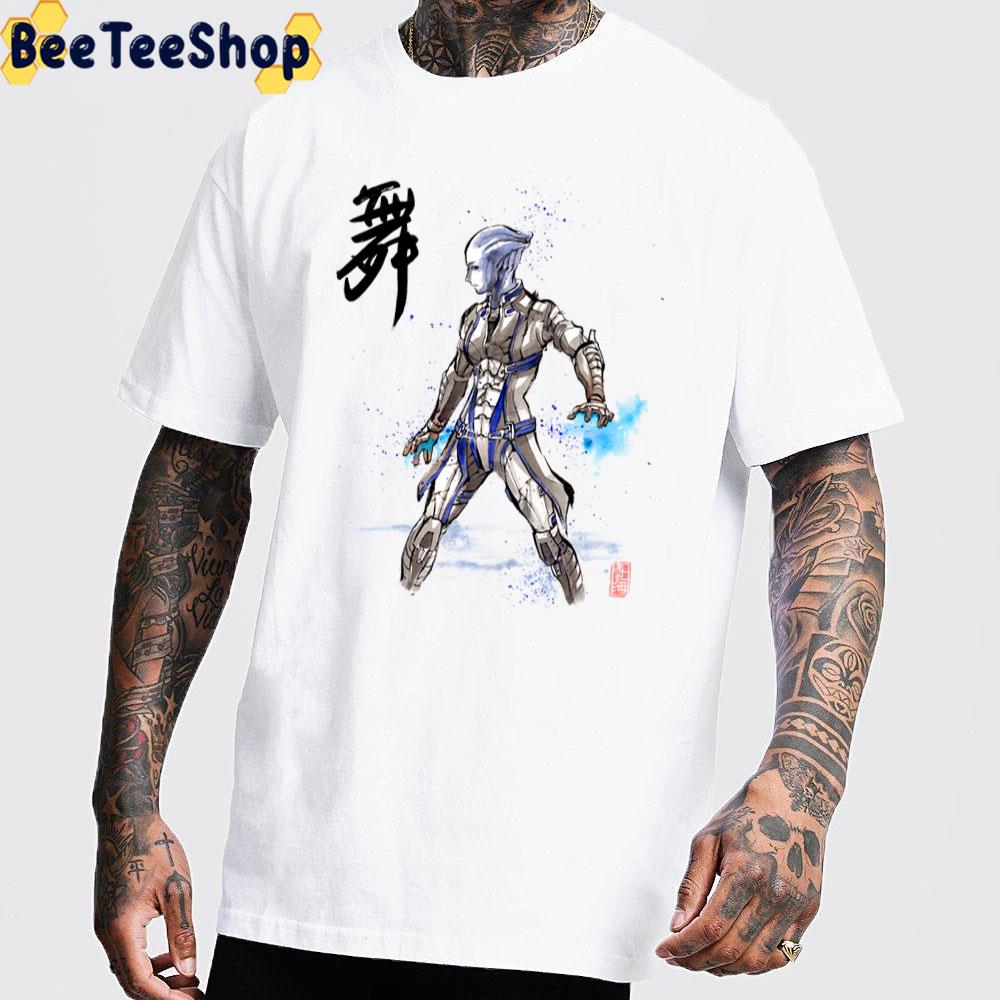 Mass Effect Liara Sumie Style With Japanese Calligraphy Game Unisex T-Shirt