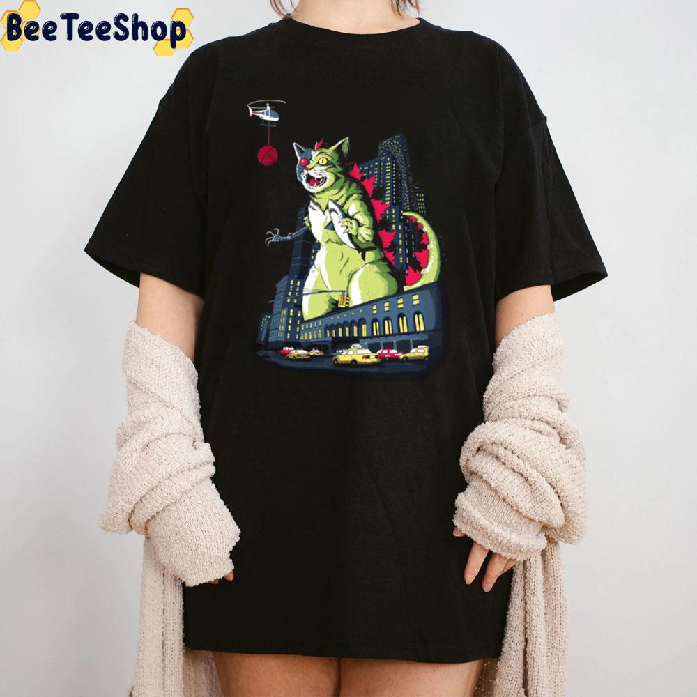 Mecha Catzilla Retro Art Unisex T-Shirt - Beeteeshop