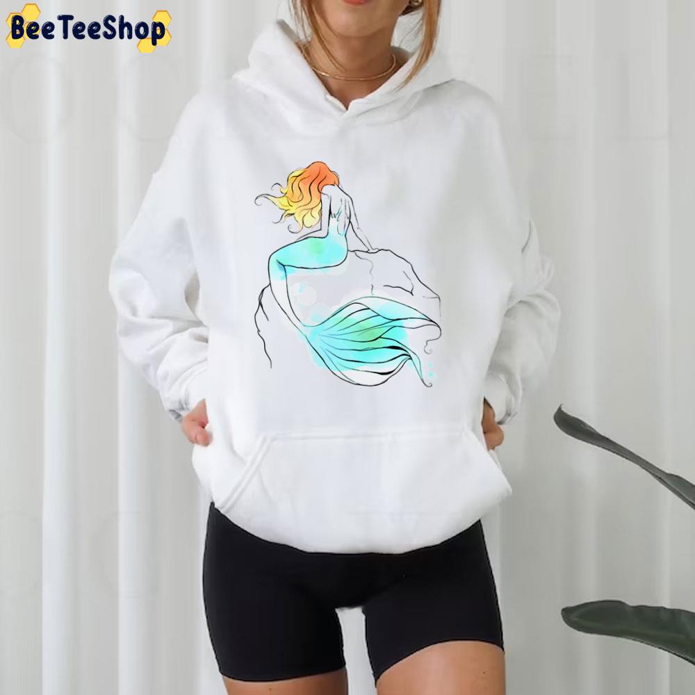 Mermaid Water Color Art Unisex T-Shirt
