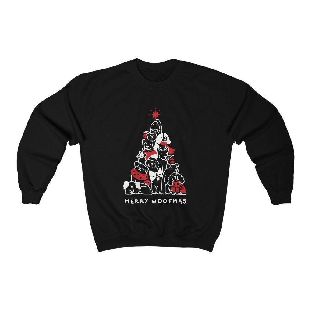 Merry Woofmas Merry Christmas Dog Lover Unisex Sweatshirt