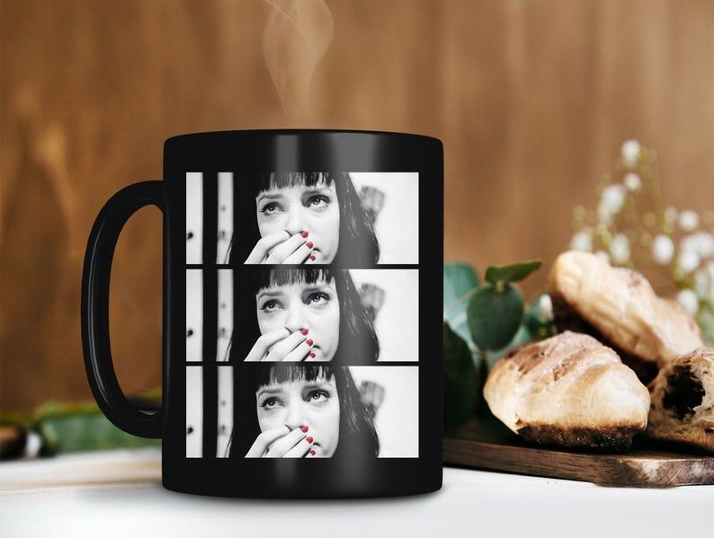 Mia Cocaine Mug Mia Wallace Mug Uma Thurman Mug Pulp Fiction Mug Retro Vintage Mug Premium Sublime Ceramic Coffee Mug Black