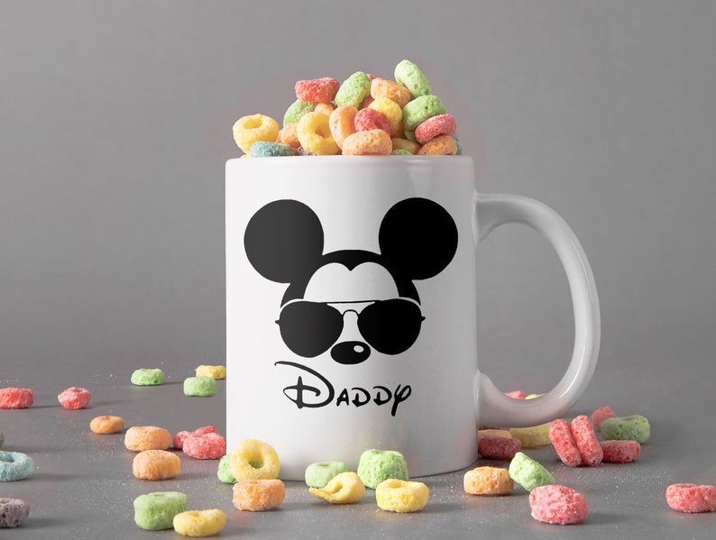 Mickey Daddy Mug Gift For Dad Disney Gang Mug Fathers Day Gift Micky Lover Gift Premium Sublime Ceramic Coffee Mug White