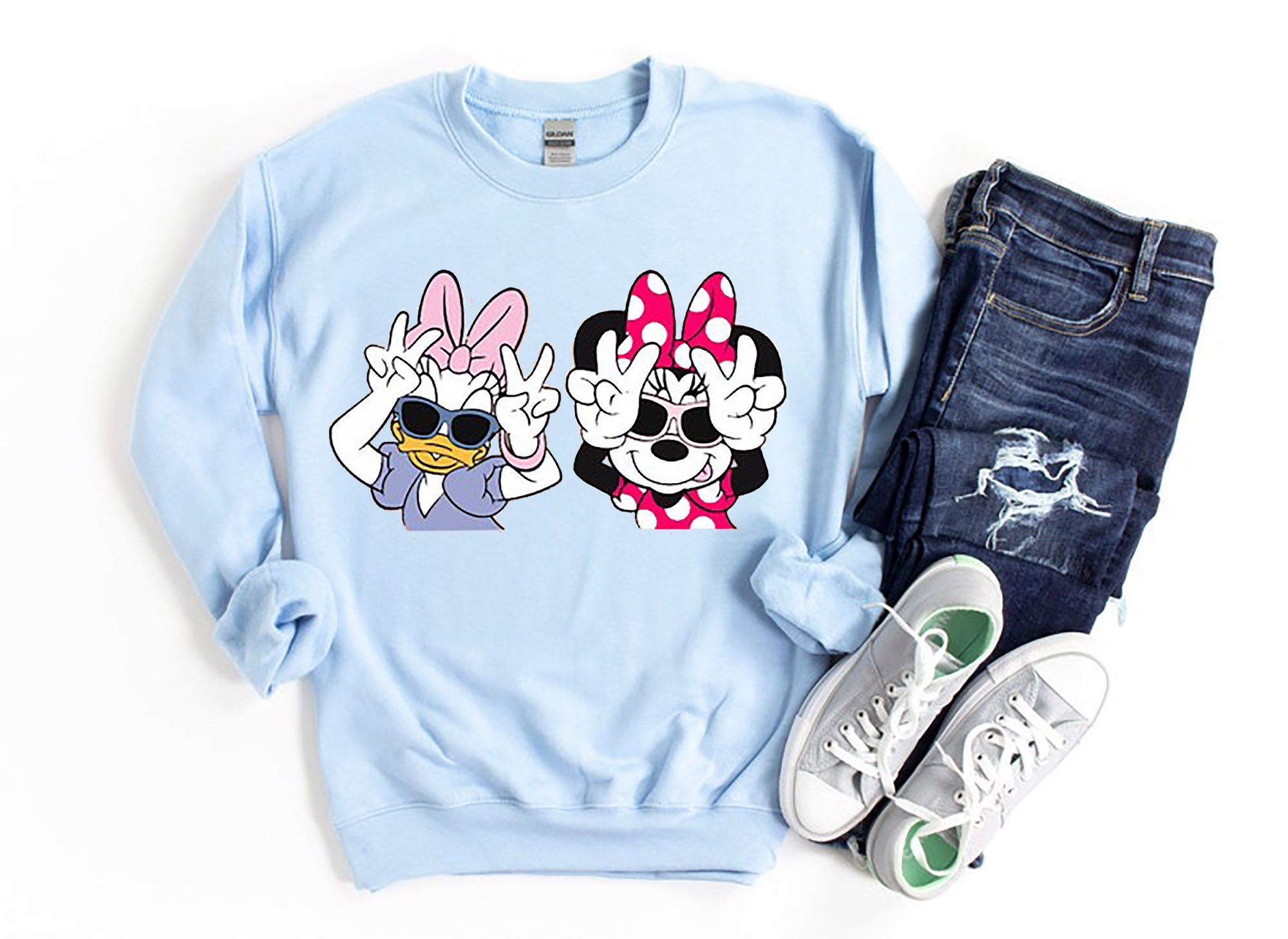 Minnie And Daisy Disney Friends Unisex Sweatshirt