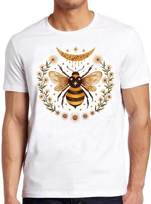 Moon Bee Vintage Art Unisex T-Shirt