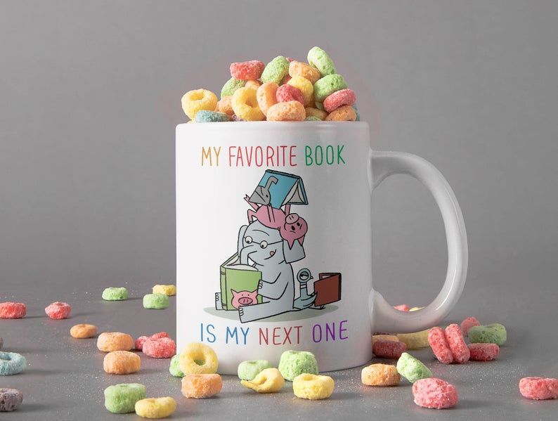 My Favorite Book Is My Next One Mug Elephant Lover Gift Pig Premium Sublime Ceramic Coffee Mug White