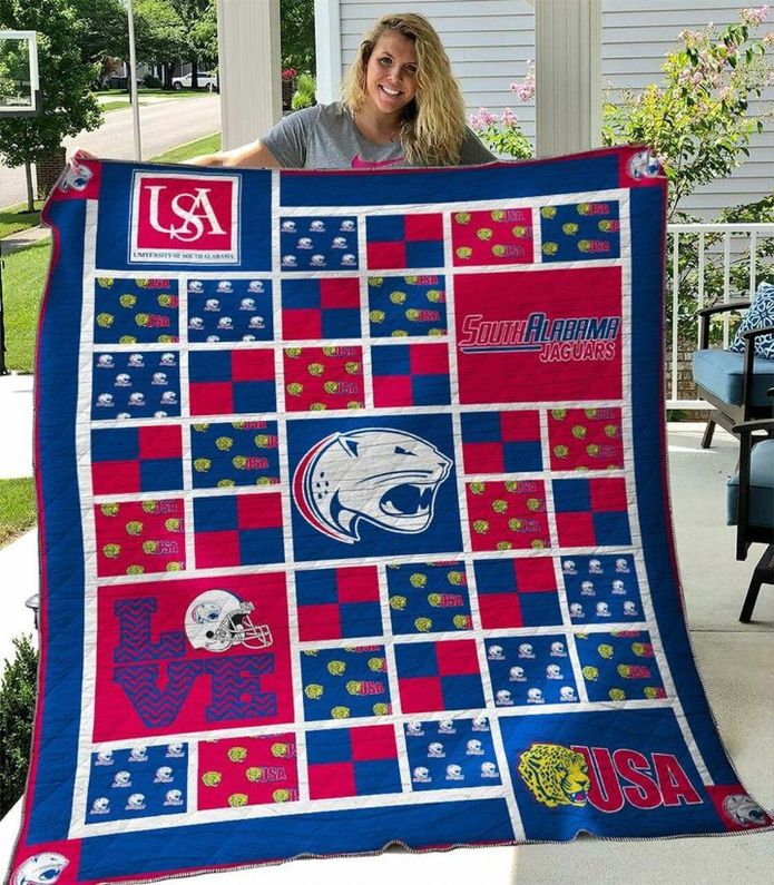 Ncaa South Alabama Jaguars Quilt Blanket #1486