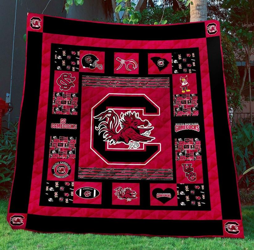 Ncaa South Carolina Gamecocks Quilt Blanket #1006