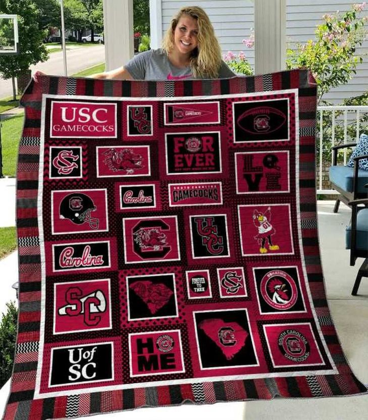 Ncaa South Carolina Gamecocks Quilt Blanket #1008