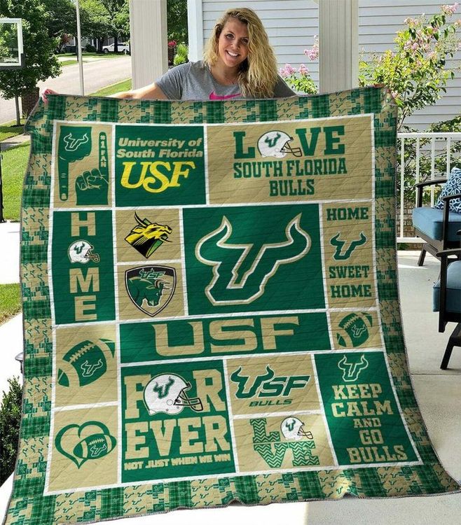 Ncaa South Florida Bulls Quilt Blanket #1126