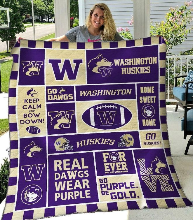 Ncaa Washington Huskies Quilt Blanket #702