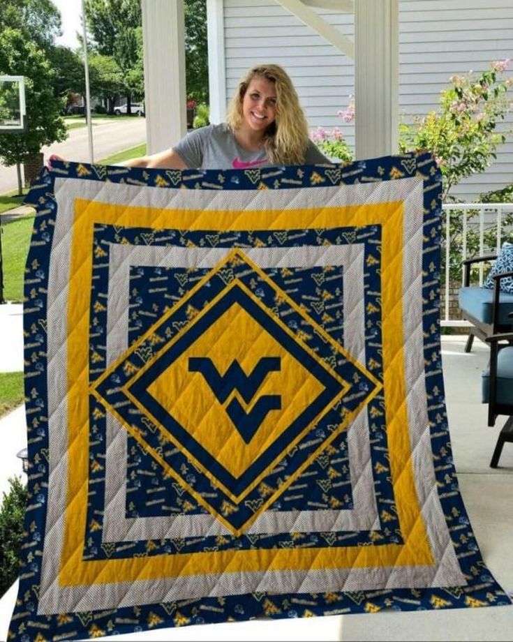 Ncaa West Virginia Mountaineers Quilt Blanket #404