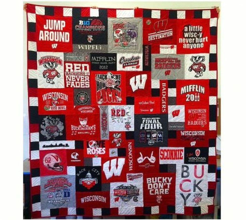 Ncaa Wisconsin Badgers Quilt Blanket #573